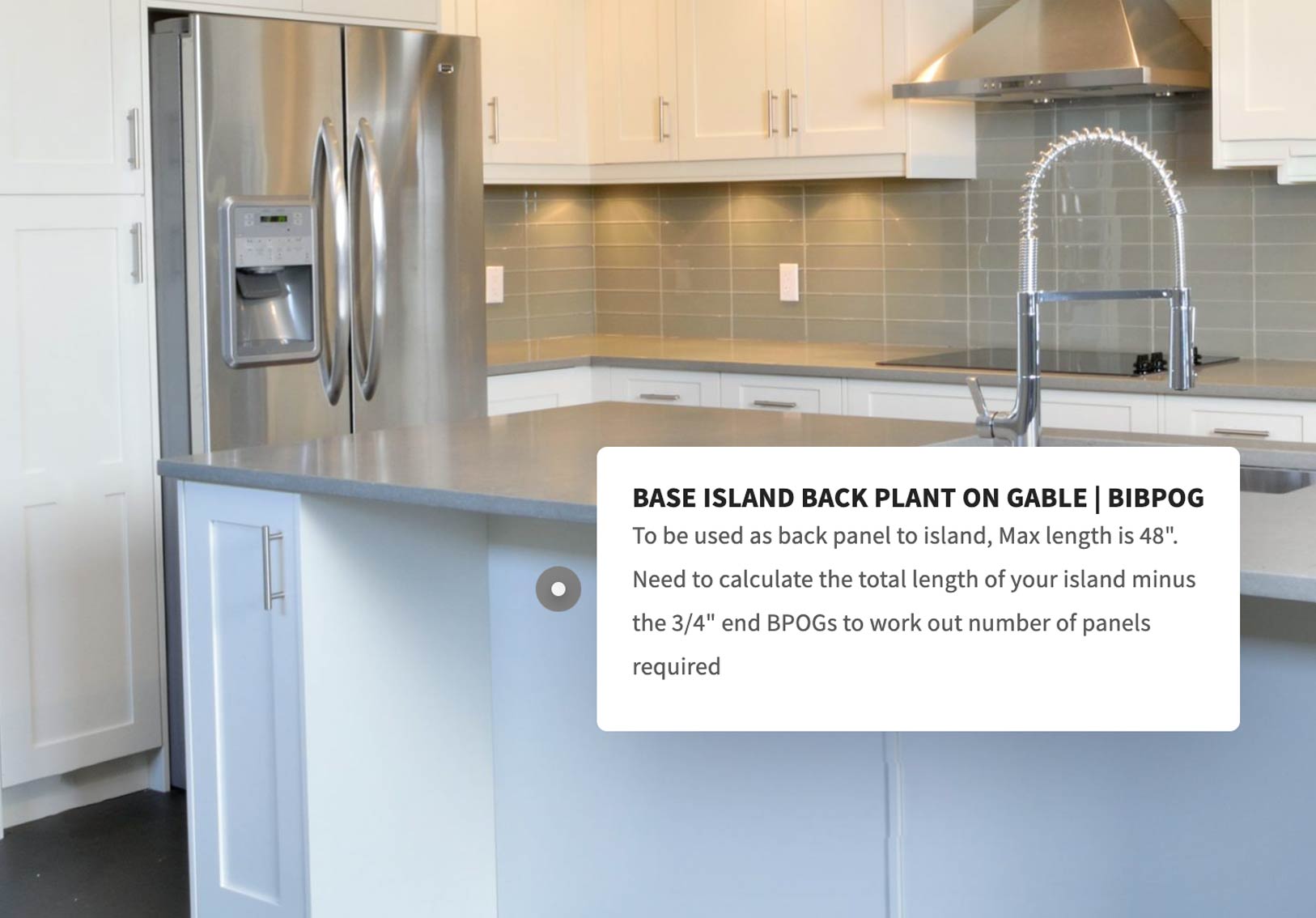 BASE ISLAND BACK PLANT ON GABLE | BIBPOG
